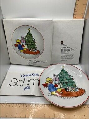 Vintage Schmid Plate - A Year With Paddington - 1979 Limited Original Box